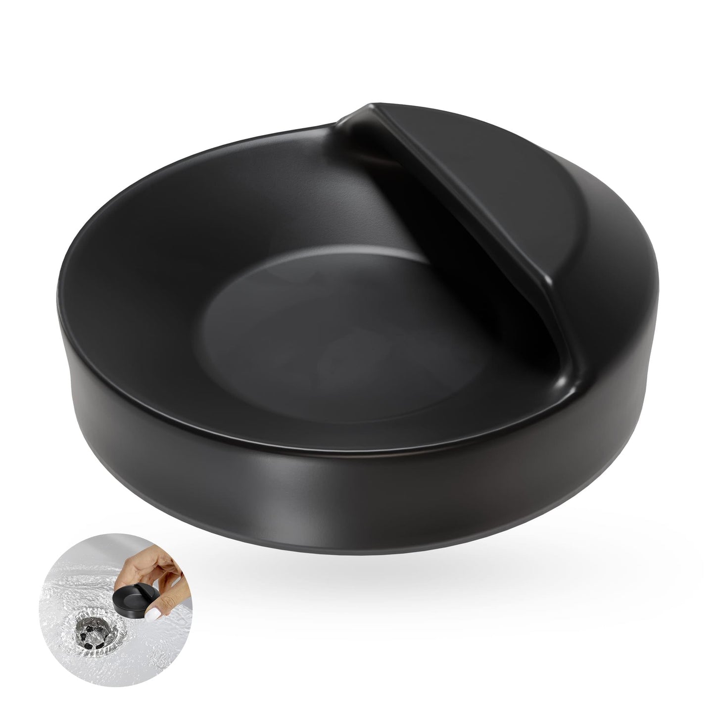 M. ROSENFELD HOME Abflussstopfen 46mm, Spüle Abfluss Stöpsel, Gummi Stöpsel für Spülbecken, Spültisch Stopfen mit Haken, Abfluss Stöpsel für Spüle, Spültisch Stopfen für Badewanne, Küche, Bad