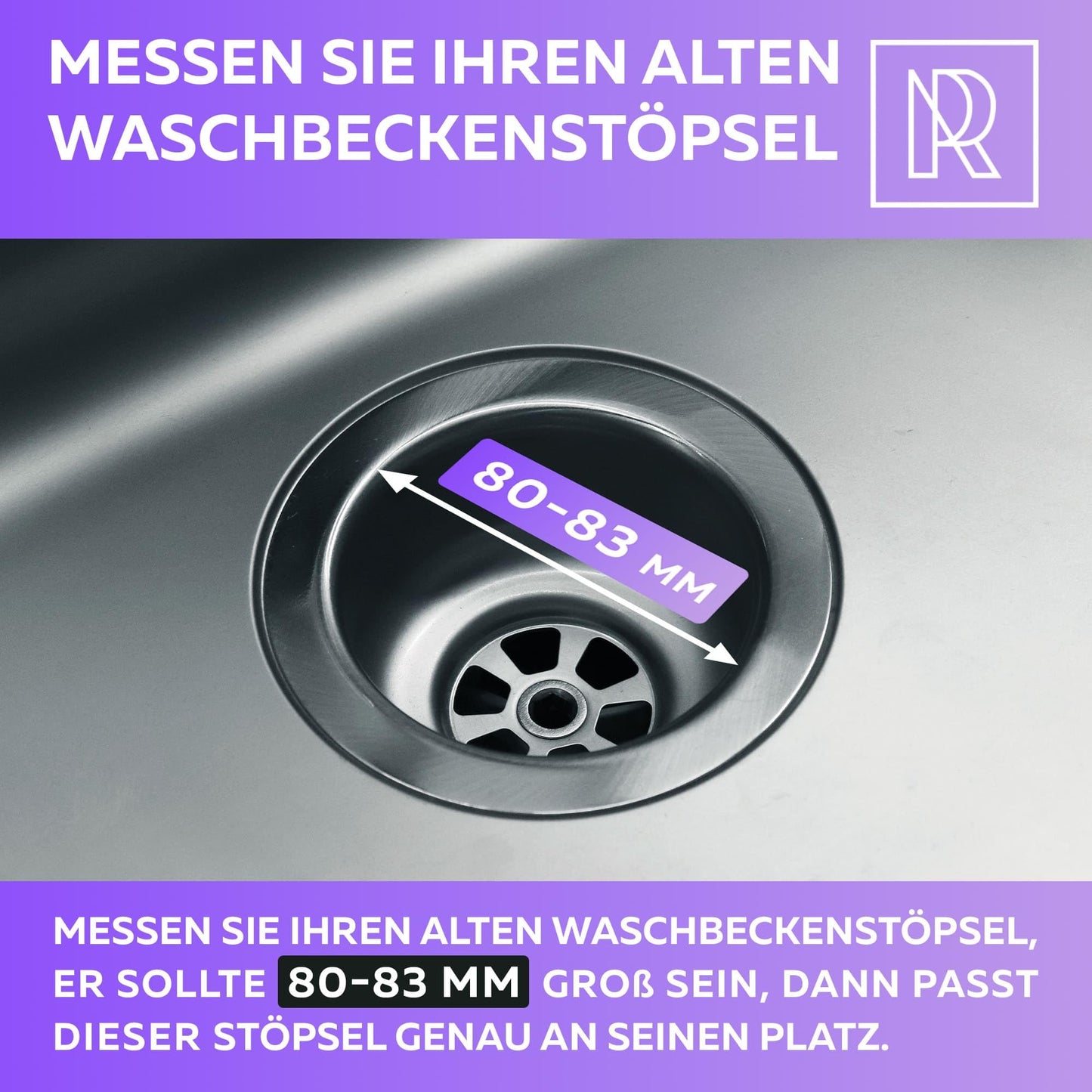 M. ROSENFELD HOME Universal Küchenspüle Stöpsel