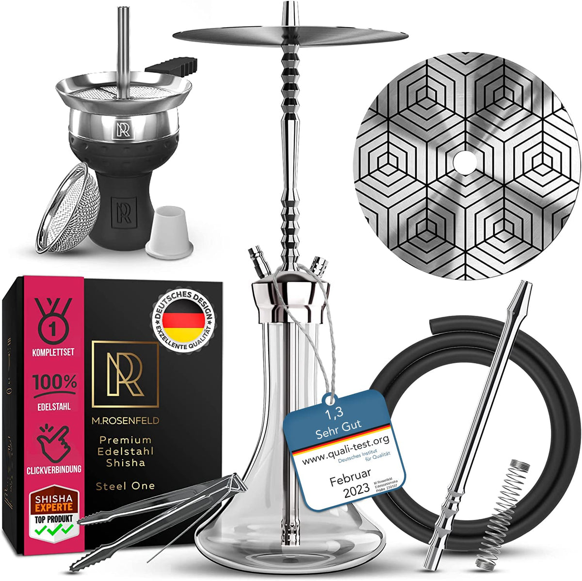 M. ROSENFELD SteelOne – Edelstahl-Shisha Closed Chamber