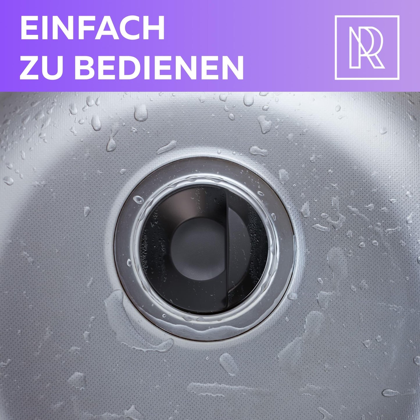 M. ROSENFELD HOME Abflussstopfen 46mm, Spüle Abfluss Stöpsel, Gummi Stöpsel für Spülbecken, Spültisch Stopfen mit Haken, Abfluss Stöpsel für Spüle, Spültisch Stopfen für Badewanne, Küche, Bad