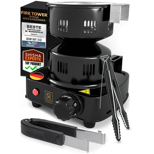 Shisha-Kohleanzünder-Elektrisch-450W-FIRE-TOWER-M.ROSENFELD
