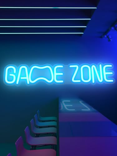 tricase GAME ZONE Lichtzeichen Warmes weißes LED-Licht Werbung Wanddekoration Hochzeit Leuchtreklame USB Acrylbuchstaben GAME ZONE Lichtzeichen