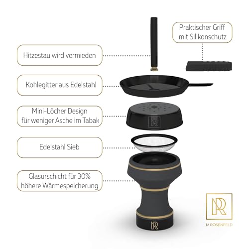 Shisha Head with Black Chimney Attachment