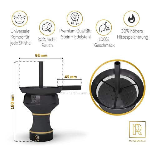 Shisha Head with Black Chimney Attachment