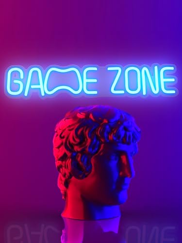 tricase GAME ZONE Lichtzeichen Warmes weißes LED-Licht Werbung Wanddekoration Hochzeit Leuchtreklame USB Acrylbuchstaben GAME ZONE Lichtzeichen