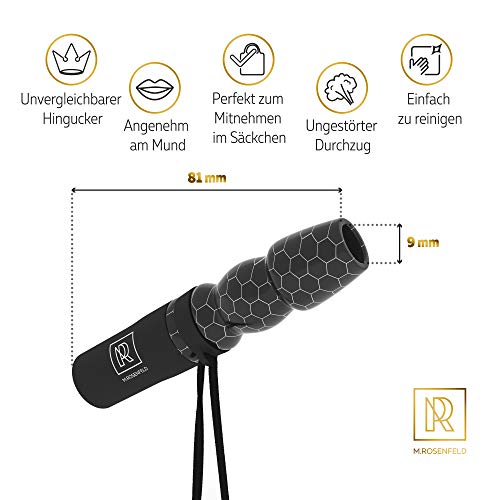 M.ROSENFELD-Shisha-Hygienisch-Wiederverwendbar-Handarbeit-aus-seltenem-Waben-Harz-persönliches-Hygiene-Mundstück