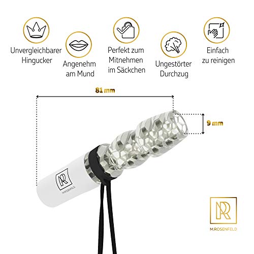 M.ROSENFELD-Shisha-Hygienisch-Wiederverwendbar-Handarbeit-aus-seltenem-Waben-Harz-persönliches-Hygiene-Mundstück