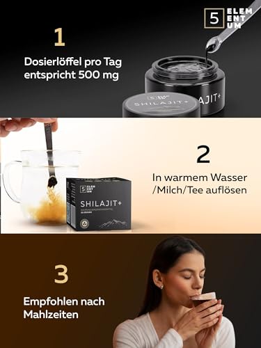 Shilajit Original Himalaya 25g – 82% Fulvinsäure Mumijo Shilajit Hochdosiert I 60 Tage Sonnen-Trocknung
