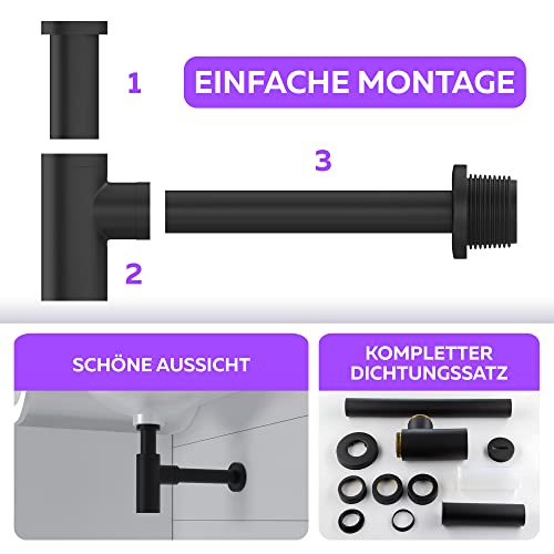 Design Siphon für Waschbecken Waschtisch