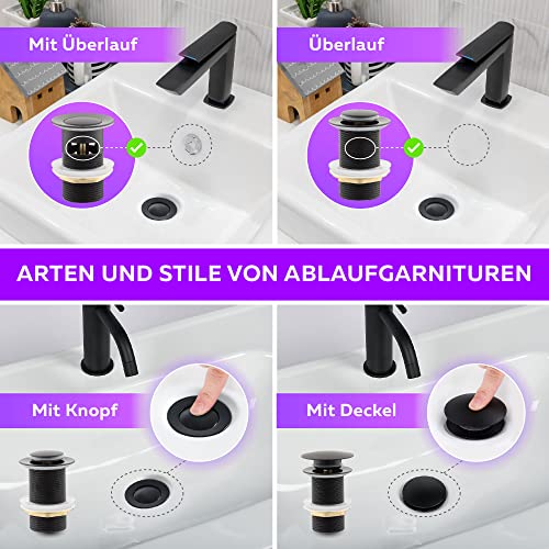 Ablaufgarnitur Waschbecken POP UP mit รberlauf -parent
