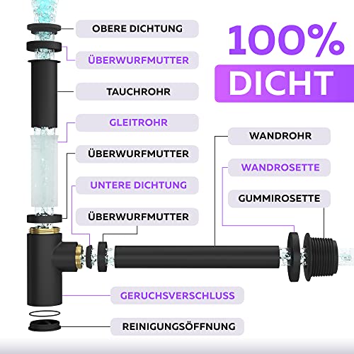 Design Siphon für Waschbecken Waschtisch