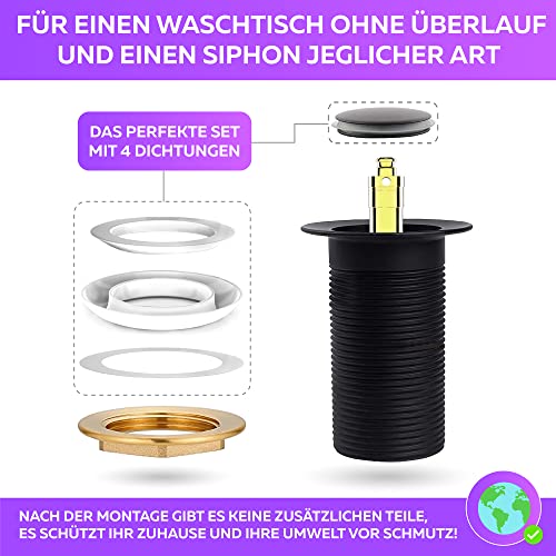 Ablaufgarnitur Waschbecken POP UP mit รberlauf -parent