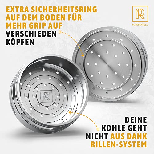 Glaskopf Shisha Set Phunnel Kopf mit Smokebox einzigartiger Multi-Ring-Boden