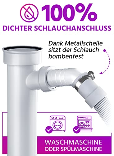 M.ROSENFELD-Flexibler-Siphon-Küchenspüle-Mit-Überlauf-Geräteschluss-Dicht-Ablaufgarnitur-Spüle-Für-Küchenspüle-Küche