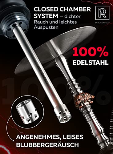 Shisha aus Stahl Set Wolf One Led