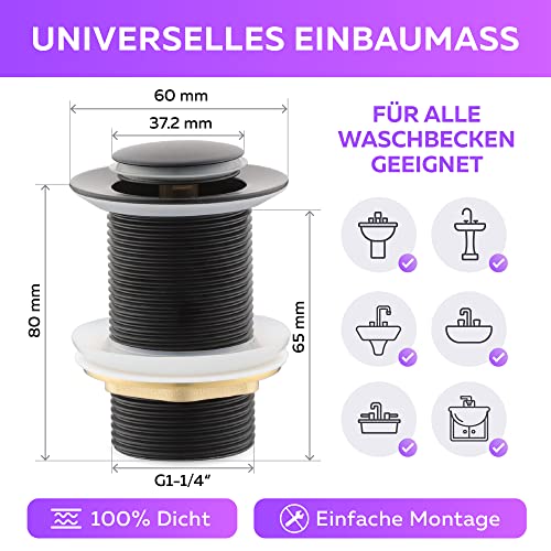 Ablaufgarnitur Waschbecken POP UP mit รberlauf -parent