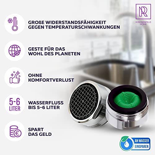 Aerator M24 water saver for faucet with strainer