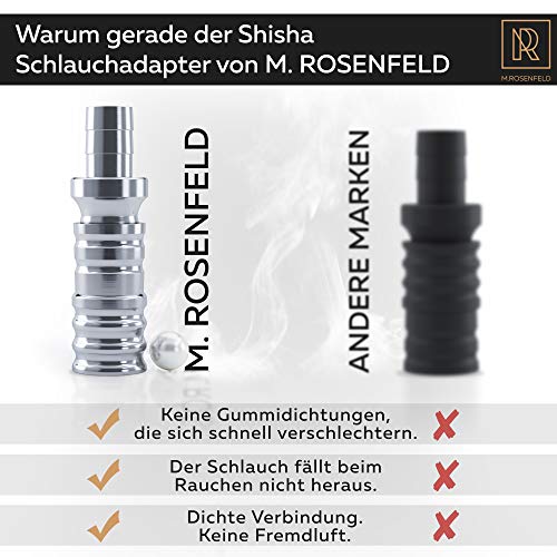 M.ROSENFELD-Premium-Shisha-Schlauchadapter-Aluminium-dapter-ist-mit-kompatibel-Dilaw-Manyak-Opal-Vatos-Amy-Laziza-Kaya-Aladin