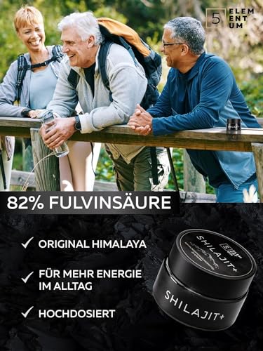 Shilajit Original Himalaya 25g – 82% Fulvinsäure Mumijo Shilajit Hochdosiert I 60 Tage Sonnen-Trocknung