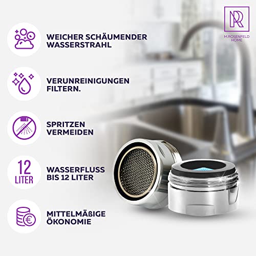 Aerator M24 water saver for faucet with strainer