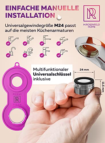 Aerator M24 water saver for faucet with strainer