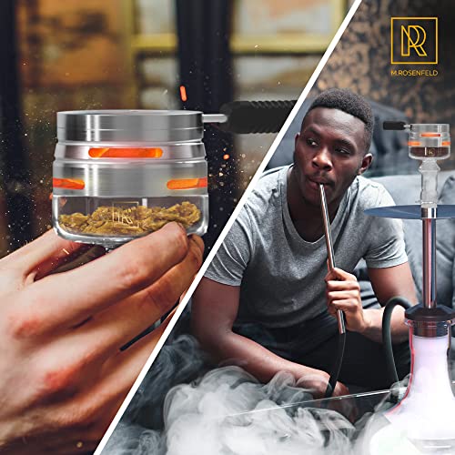 Glaskopf Shisha Set Phunnel Kopf mit Smokebox einzigartiger Multi-Ring-Boden