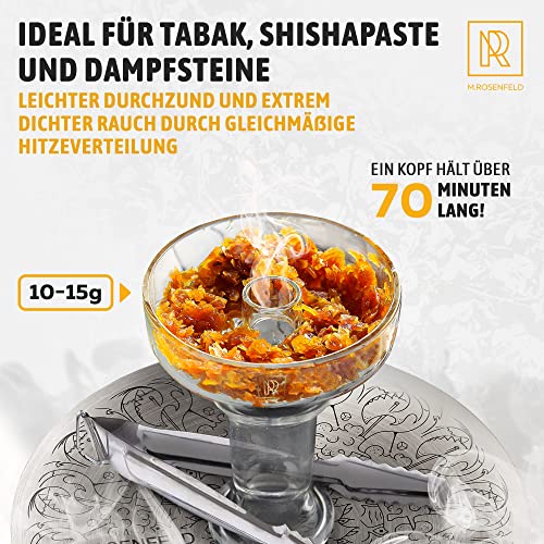 Glaskopf Shisha Set Phunnel Kopf mit Smokebox einzigartiger Multi-Ring-Boden