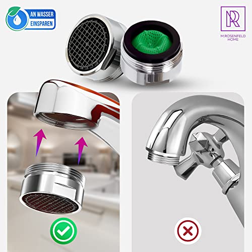 Aerator M24 water saver for faucet with strainer