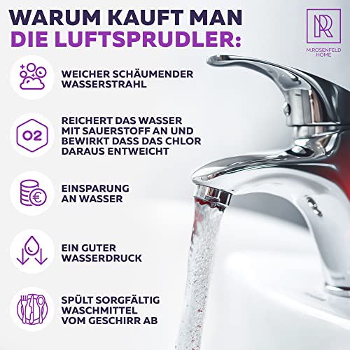 Aerator M24 water saver for faucet with strainer