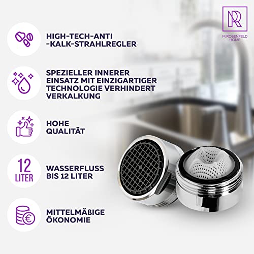 Aerator M24 water saver for faucet with strainer
