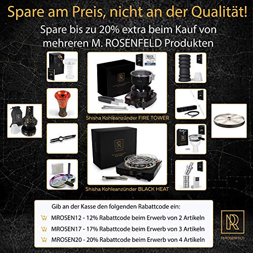 M.ROSENFELD-Shisha-Hygienisch-Wiederverwendbar-Handarbeit-aus-seltenem-Waben-Harz-persönliches-Hygiene-Mundstück