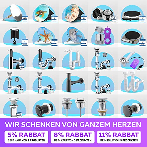 Ablaufgarnitur Waschbecken POP UP mit รberlauf -parent