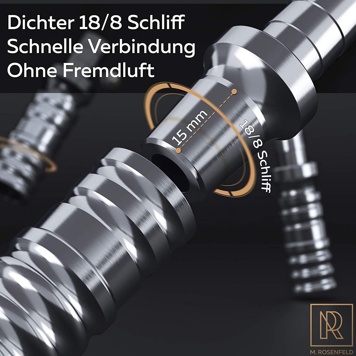 M.ROSENFELD-Shisha-Schlauchadapter-Aluminium