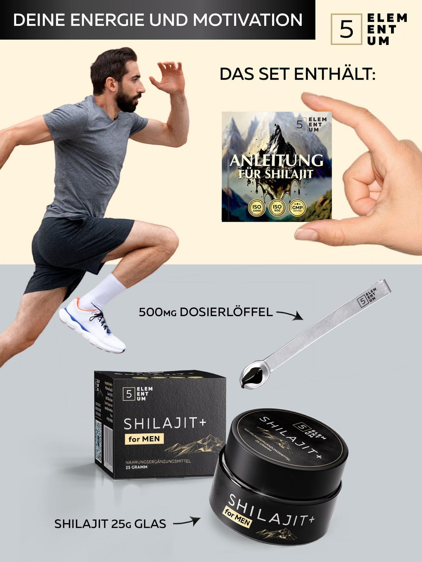 Shilajit Original Himalaya 25g – 82% Fulvinsäure Mumijo Shilajit Hochdosiert I 60 Tage Sonnen-Trocknung
