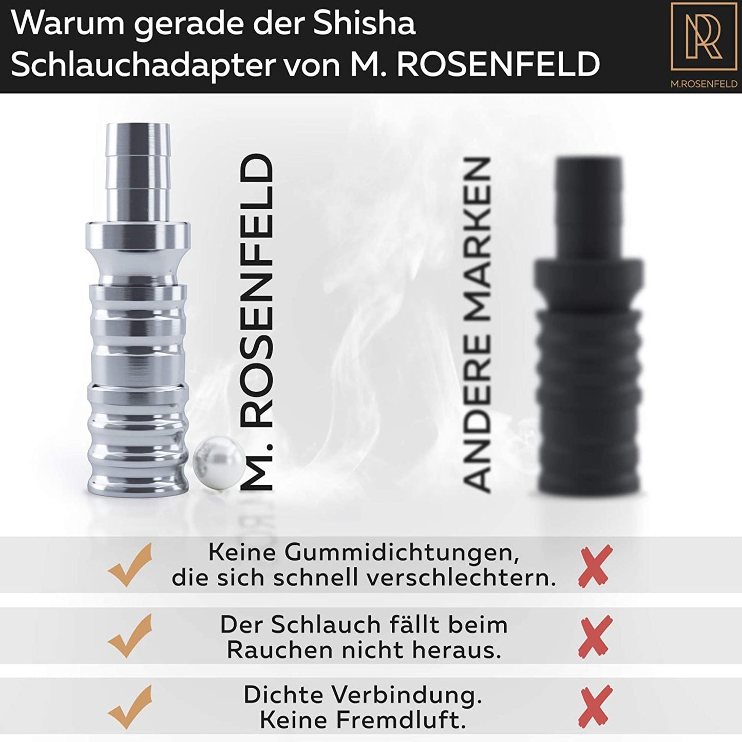 M.ROSENFELD-Shisha-Schlauchadapter-Aluminium