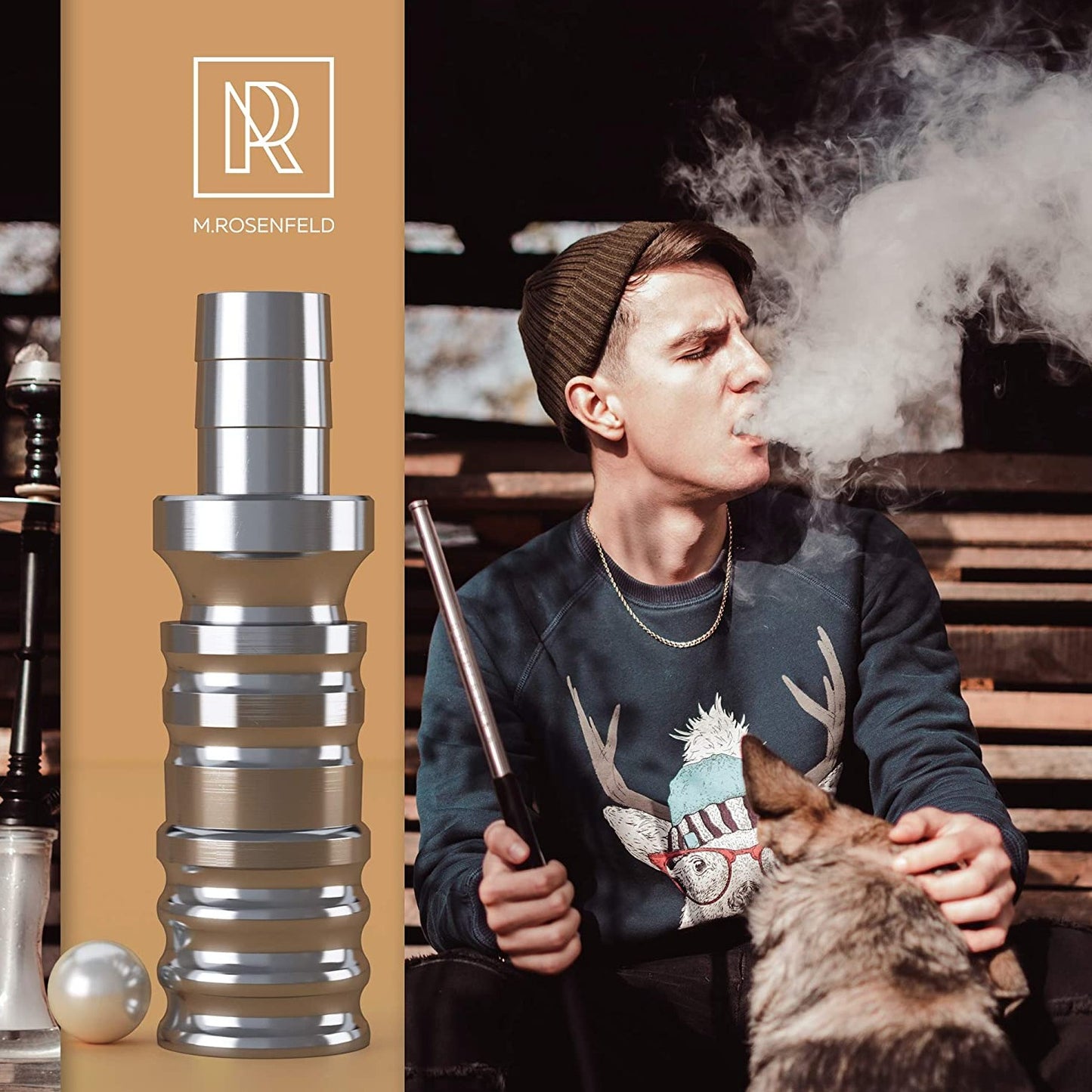 M.ROSENFELD-Shisha-Schlauchadapter-Aluminium
