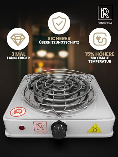 Elektrischer Shisha Kohleanzünder Black Heat 1000W + Edelstahl Kohle Gitter & Shisha Zange Kohlegrill Shisha 150cm Kabel