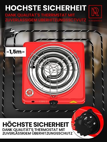 Elektrischer Shisha Kohleanzünder Black Heat 1000W + Edelstahl Kohle Gitter & Shisha Zange Kohlegrill Shisha 150cm Kabel