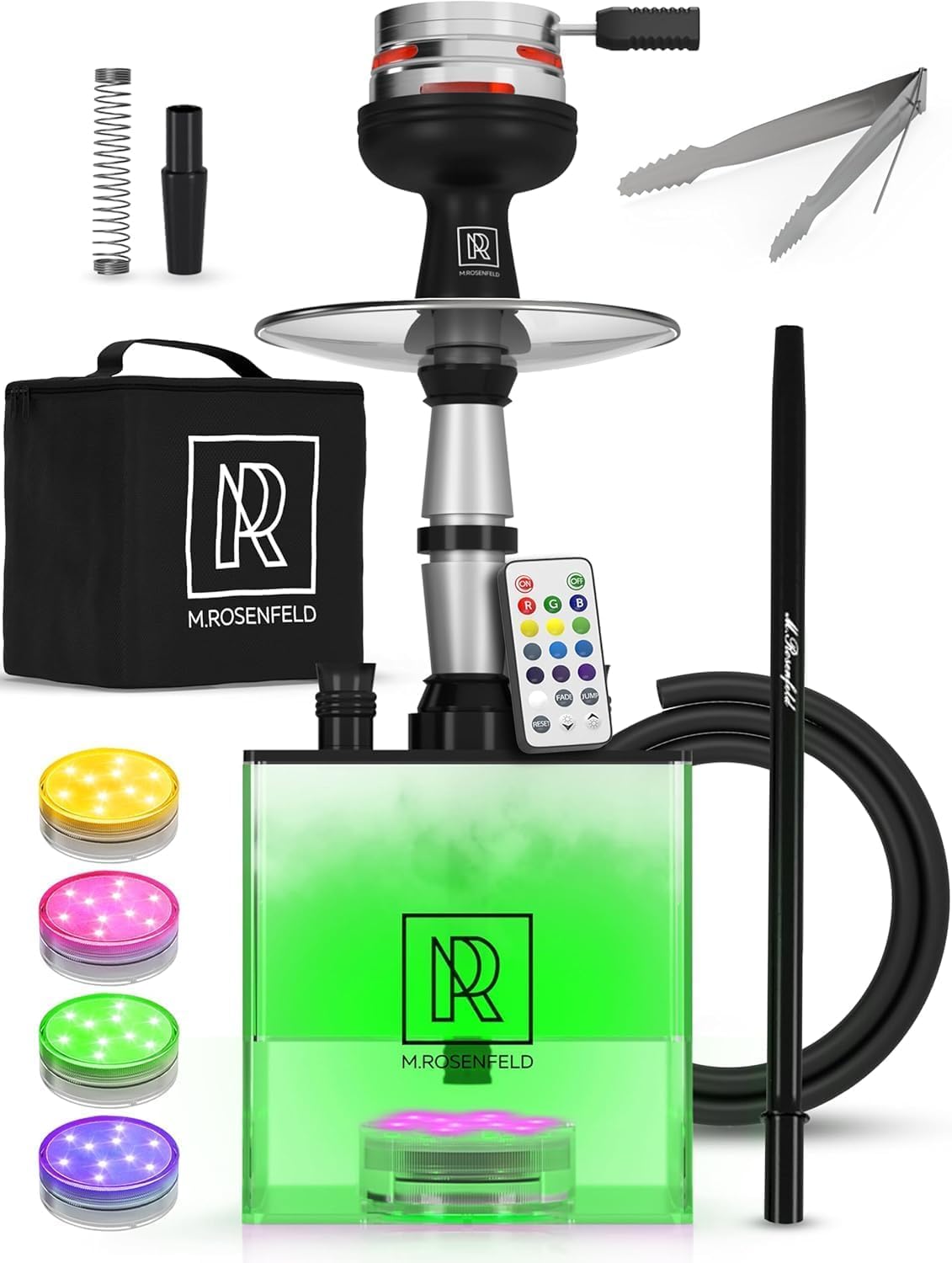 M. ROSENFELD Yado Square Shisha To Go – Schwarz 1 Schlauch