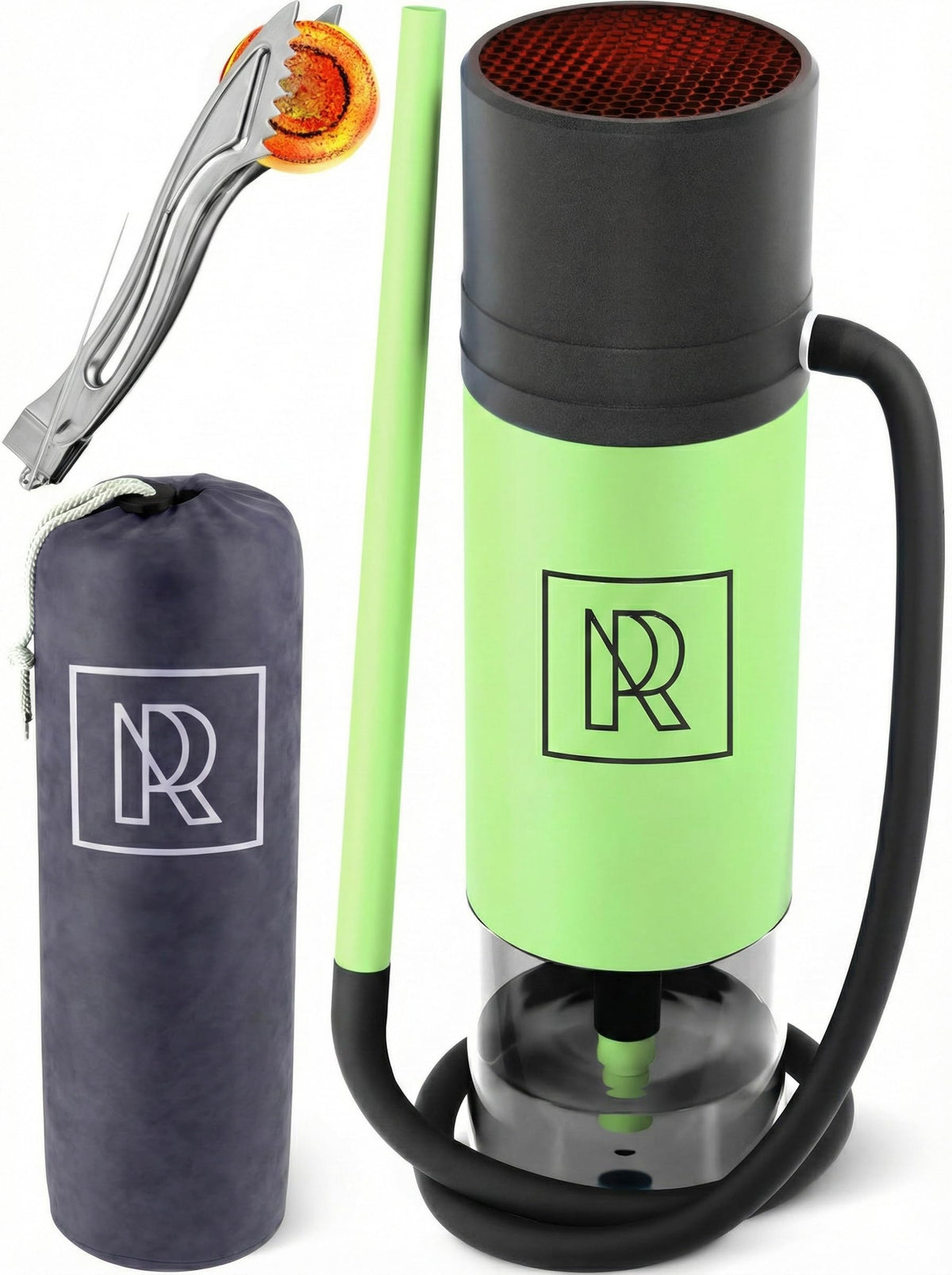 M. ROSENFELD Car Hookah – Kompaktes Reise-Set – Grün