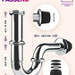 Siphon Waschbecken aus Chrom