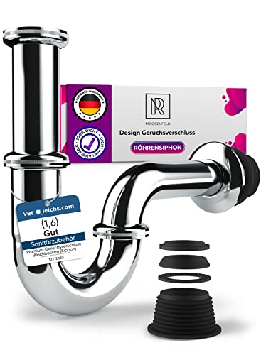 Siphon Waschbecken aus Chrom