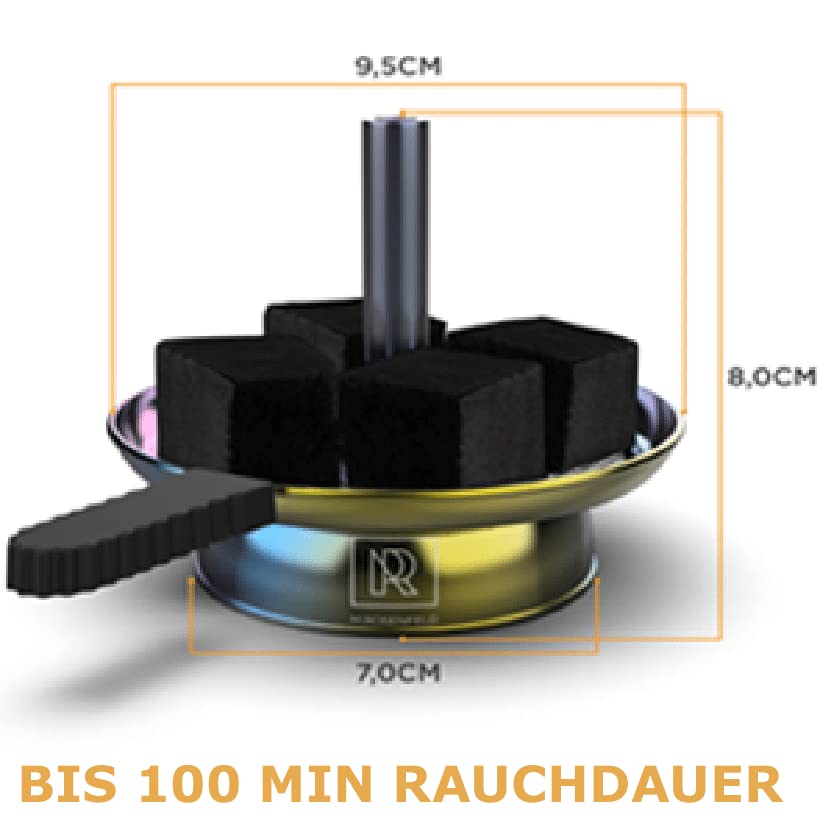 Premium-Shisha-Kaminaufsatz-Flic-Flac-Kamin-für-Tonkopf-Silikonkopf-Keramikkopf-Steinkopf-Kaminkopf-mit-Regenbogen-Effekt