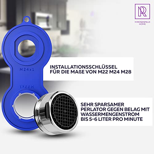 Aerator M24 water saver for faucet with strainer