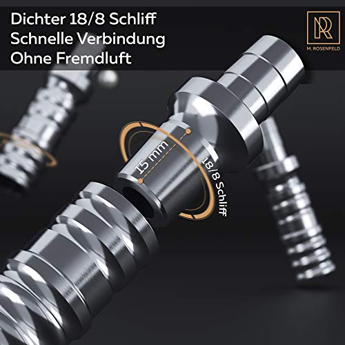 M.ROSENFELD-Shisha-Schlauchadapter-Aluminium-Set-2-teilig-Anschluss