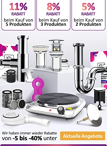 M.ROSENFELD-Flexibler-Siphon-Küchenspüle-Mit-Überlauf-Geräteschluss-Dicht-Ablaufgarnitur-Spüle-Für-Küchenspüle-Küche