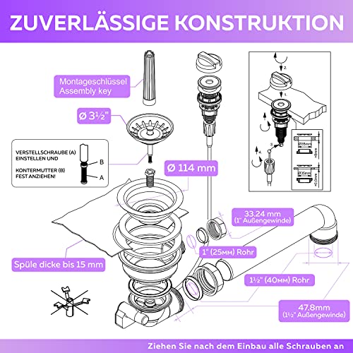 Flexibler Siphon Küchenspüle Parent