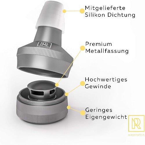 M.ROSENFELD-Shisha-Molassefänger-mit-Gewinde-Apollo-Universal-aus-Aluminium-mit-Adapter