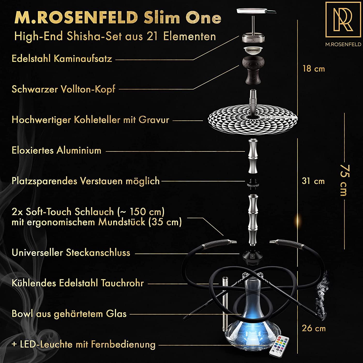 Premium Shisha Set 2Hoses – M. ROSENFELD