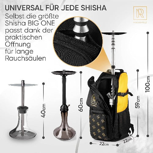 Reise-Shisha-Tragetasche-Aufbewahrung-Unterwegs-Nargile-Wasserpfeife-Hookah-Shisha-Zubehör-Set-Gepolstert-Wasserdicht